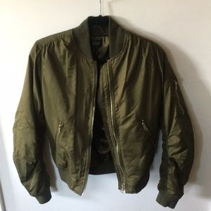 Green bomber jacket